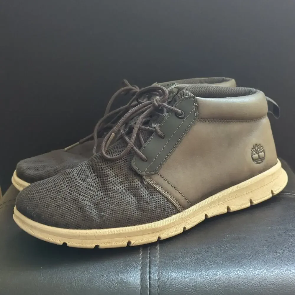 Timberland Hoverlite Lightweight Gray Leather Chukka Boots Mens Size 7